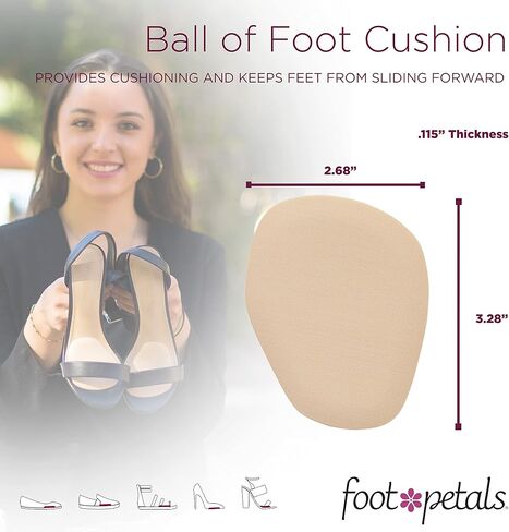 Foot Petals Women's Rounded 1 Pair, Black, One Size in Saudi Arabia