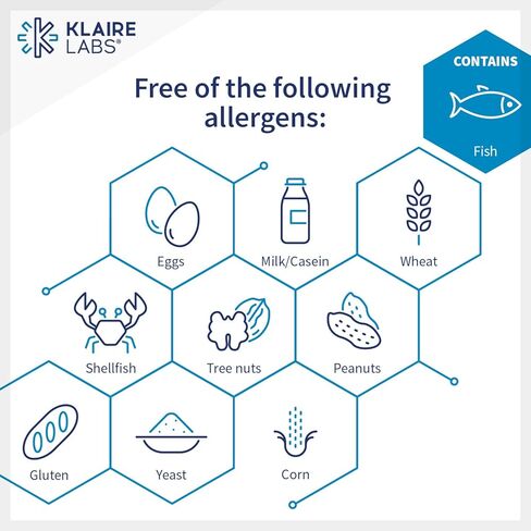 Klaire Labs Omega-3 Mini - Ultra Pure, Easy to Swallow Fish Oil Gels for Kids & Adults 150 Milligrams EPA / 100 Milligrams DHA Omega 3 Fatty Acids, Lemon Flavor for No Fishy Burps (100 Softgels) in Saudi Arabia