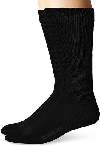 Top Flite Men's Diabetic Non-Binding Cushion Ultra Dri Mid Calf Socks 2 Pair Pack in Kuwait