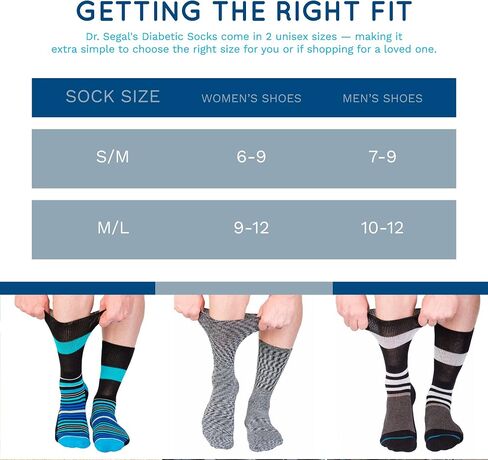 Dr. Segal’s Non Binding Socks - 3pk S/M - Blue Stripe, Black Stripe, Space Grey in Saudi Arabia
