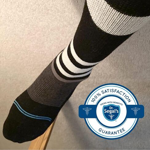 Dr. Segal’s Non Binding Socks - 3pk S/M - Blue Stripe, Black Stripe, Space Grey in Saudi Arabia