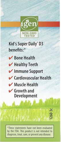 Carlson - Kid's Super Daily D3، قطرات فيتامين د للأطفال، 400 وحدة دولية (10 ميكروغرام) لكل قطرة، صحة القلب والمناعة، نباتي، قطرات فيتامين د السائل، بدون نكهة، 365 قطرة in Saudi Arabia