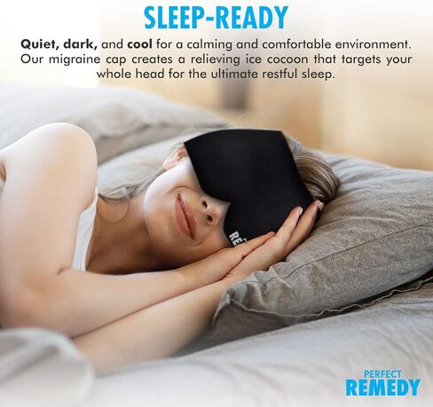 Perfect Remedy Ice Pack Migraine Relief Cap - Headache Relief Hat for Migraine Ice Head Wrap, 360° Migraine Cap, MIgraine Head Wrap & Headache Relief Cap, Sinus Mask in Kuwait