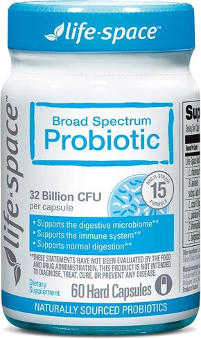 Life-Space Probiotic Supplements – Premium Broad Spectrum Probiotics for Women, Men and Adults – Shelf-Stable 32 Billion CFU & 15 Strains Probiotics – for Digestive and Immune Support – 30 Capsules in Kuwait