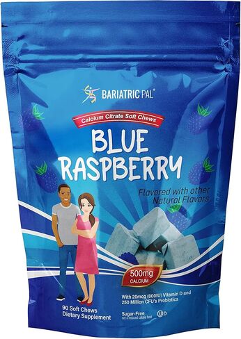 BariatricPal Sugar-Free Calcium Citrate Soft Chews 500mg with Probiotics (90 Count) - Belgian Chocolate Caramel in Kuwait