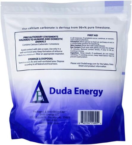 Duda Energy FGcc5f درجة الغذاء 97+% كربونات الكالسيوم من الحجر الجيري المطحون، 5 رطل. in Kuwait