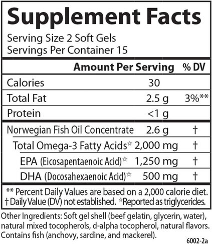 كارلسون - عبوات اوميجا 2000 جراب + جو ماكسيموم 2000 ملغ، اوميجا 3 اس، مكمل زيت السمك النرويجي البري من مصادر مستدامة، ليمون، 30 كبسولة هلامية in Kuwait