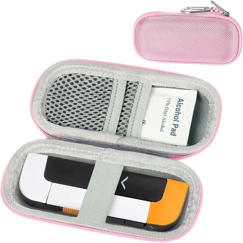 Travel Mini Case Compatible with Mini Blood Glucose Monitor,Protective Hard Shell Carrying Glucose Meter Waterproof Organizer for Diabetes Care Accessories in Kuwait