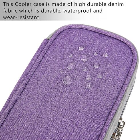 AYVANBER حقيبة سفر مبرد الأنسولين الصغيرة حقيبة تبريد محمولة لمرضى السكري مع عبوتين من جل الثلج قابلة لإعادة الاستخدام لأقلام الأنسولين أثناء السفر وغيرها من مستلزمات مرضى السكري (أخضر رخامي) in Kuwait