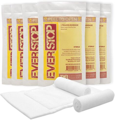 Ever Ready First Aid EverStop First Aid Blood Stopper Compress متعددة الأغراض الجروح والصدمات - 3 عبوات in Kuwait