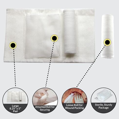 Ever Ready First Aid EverStop First Aid Blood Stopper Compress متعددة الأغراض الجروح والصدمات - 3 عبوات in Kuwait