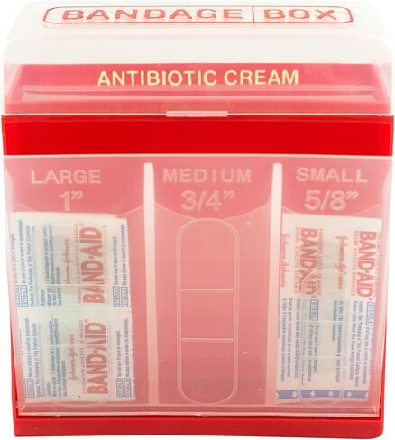 Bandage Box Container, Red with White Center in Saudi Arabia