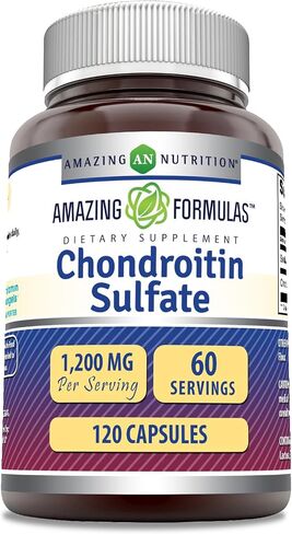 Amazing Formulas Chondroitin Sulfate 1200mg Per Serving 120 Capsules Supplement | Non-GMO | Gluten Free | Made in USA in Saudi Arabia