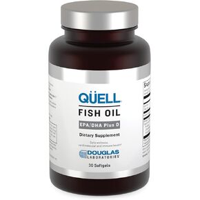مختبرات دوغلاس كويل زيت السمك EPA/DHA Plus D | نسبة 3:2 من EPA إلى DHA من الأحماض الدهنية الأساسية أوميغا 3 بالإضافة إلى 1000 وحدة دولية. فيتامين د3* | 60 كبسولة هلامية in Saudi Arabia