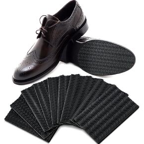 10 Pcs Shoe Grips on Bottom of Shoes 3.1 x 5.1 Inch Non Slip Shoe Pads Anti Skid Shoe Treads Adhesive Shoe Sole Protector for Women Men Shoes(Black)