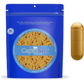 Capsuline Size 0 Empty Gelatin Capsules, Clear - 100 Count | Gluten Free, Kosher, Non-GMO Certified | Pure Bovine Pill Caps for DIY Supplement Filling in Saudi Arabia