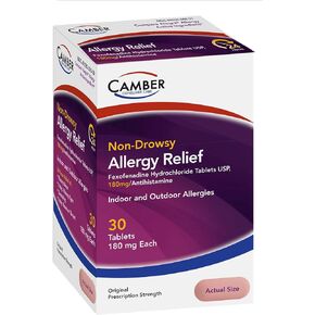 Fexofenadine Hydrochloride Non-Drowsy Allergy Medicine for Men/Women, HCI Hydrochloride 180 mg (100 Count) in Saudi Arabia