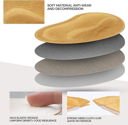 بطانات كعب جلدية للاحذية، حشوات كعب للنساء والرجال للاحذية الفضفاضة، وسادات كعب تمنع انزلاق الكعب والتقرح، تحسين ملاءمة وراحة الحذاء، (3 ازواج؛ كاكي) in Kuwait