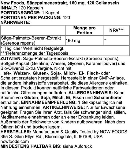 Now Foods Saw Palmetto 160mg 120 Sgels in Saudi Arabia
