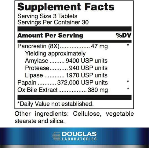 Douglas Laboratories Bilex - Digestive Enzyme Supplement - with Lipase, Papain, Amylase & Ox Bile Extract - Digestive Enzymes for Digestion* - 90 Tablets in Saudi Arabia