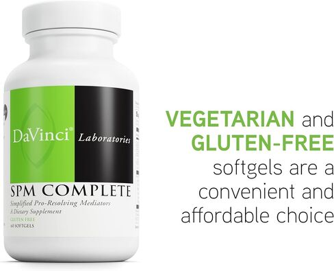 DAVINCI Labs SPM Complete - Omega-3 Supplement to Support The Immune System, Eye Health and Brain Health* - with Vitamin A, Vitamin D, Alaskan Cod Liver Oil and More - Gluten-Free - 60 Softgels in Saudi Arabia