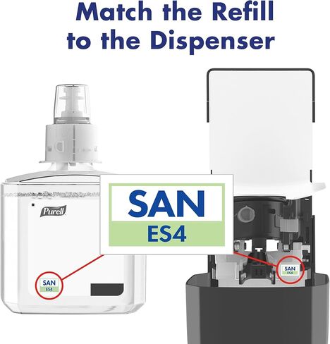 مجموعة المبتدئين من رغوة مطهر اليد المتقدمة من بوريل ES4، 1 - 1200 مل من رغوة مطهر خالية من العطور + 1 - موزع مطهر يدوي من الجرافيت من بوريل ES4 (عبوة من قطعة واحدة) - 5053-1G in Kuwait