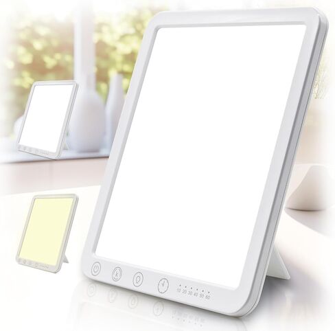 ViVACious LED Light Therapy Lamp, 15000 Lux Light, 5 Brightness Levels, 3 Color Temperature Sun Lamp - 10-60min Adjustable Timer, Touch Control LED Lamp for Home/Office etc in Saudi Arabia