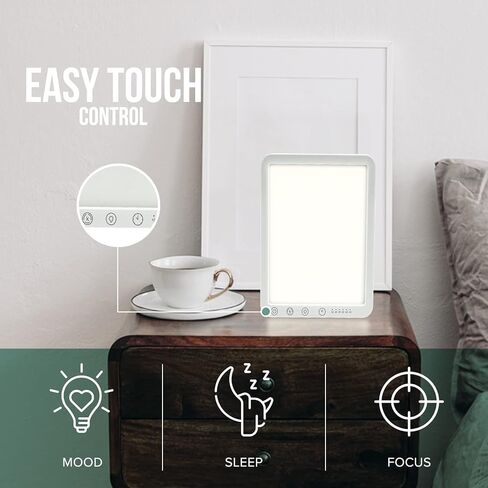 ViVACious LED Light Therapy Lamp, 15000 Lux Light, 5 Brightness Levels, 3 Color Temperature Sun Lamp - 10-60min Adjustable Timer, Touch Control LED Lamp for Home/Office etc in Saudi Arabia