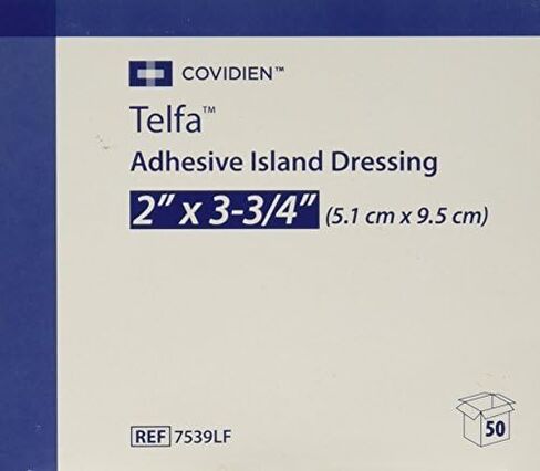 Telfa Adhesive Island Dressingsing، 2x3. 75 شريط معقم خالٍ من اللاتكس & Drsg في 1، 50 قطعة in Saudi Arabia