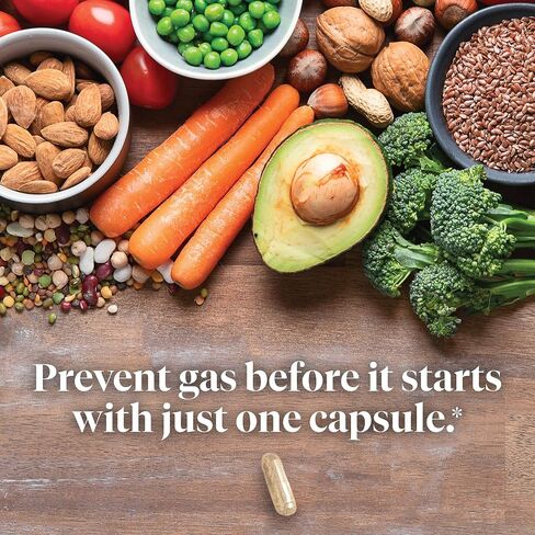 Enzymedica, BeanAssist, Digestive Enzymes to Break Down Gas-Producing Foods, Reduces Occasional Gas & Bloating, 30 Count in Saudi Arabia