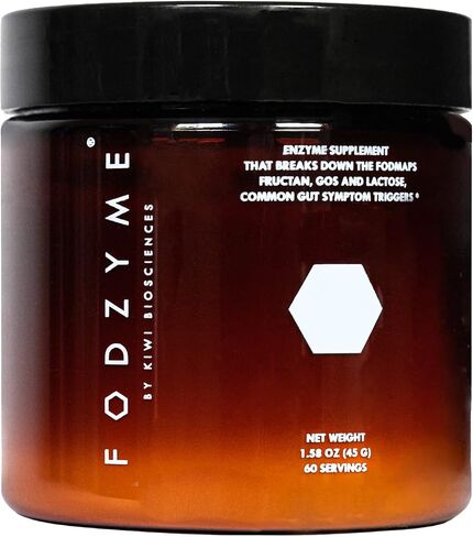 FODZYME من Kiwi Biosciences - إنزيمات هضمية جديدة تعمل على تفكيك FODMAPs Fructan (مثل Inulin، FOS)، وGalacto-Oligosaccharides أو GOS، واللاكتوز - مجموعة 5 جرعات للمبتدئين in Kuwait
