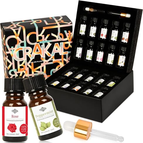 Organic Essential Oil Set, 20 scents, 10ml per Bottle, for All Needs. in Saudi Arabia