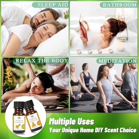 Organic Essential Oil Set, 20 scents, 10ml per Bottle, for All Needs. in Saudi Arabia