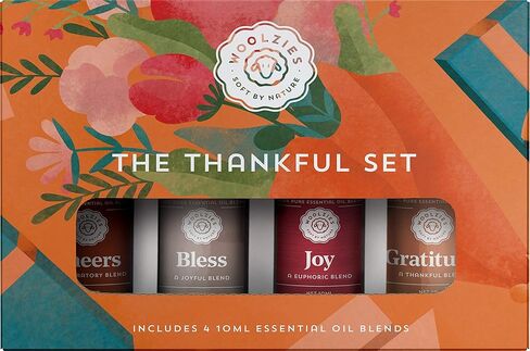 Woolzies Thankful Collection Set of 4 Therapeutic Grade Essential Oil - Cheers, Bless, Joy, Gratitude - 10 ML in Saudi Arabia