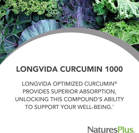 NaturesPlus PRO Longvida Curcumin 1000 mg - 30 قرصًا - يعزز الحماية الصحية من الجذور الحرة - غير معدل وراثيًا، نباتي وخالي من الغلوتين - 30 وجبة in Saudi Arabia