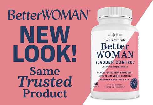 مكمل التحكم في المثانة من BetterWOMAN للنساء - يساعد على تقليل رحلات الحمام - النوم بشكل أفضل في الليل - تقليل الإلحاح والتسرب العرضي * - مستحضرات التدخل (زجاجة واحدة) in Kuwait