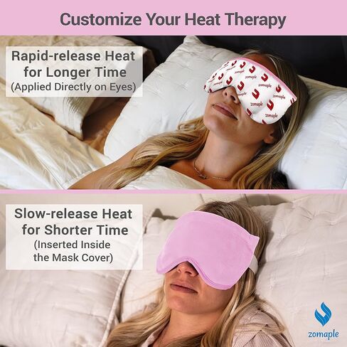 Zomaple Heated Eye Mask for Dry Eyes, Reusable Dry Eye Mask with Moist Heat Warming Compress, Soothing Eye Warm Compress for Dry Eyes Relief - Microwavable Eye mask for Dry Eyes, Stye and Blepharitis in Kuwait