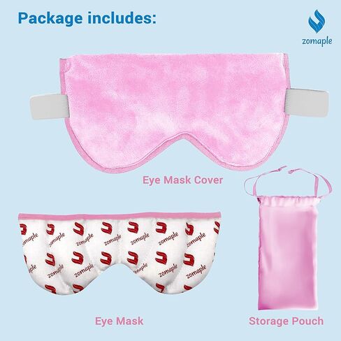 Zomaple Heated Eye Mask for Dry Eyes, Reusable Dry Eye Mask with Moist Heat Warming Compress, Soothing Eye Warm Compress for Dry Eyes Relief - Microwavable Eye mask for Dry Eyes, Stye and Blepharitis in Kuwait