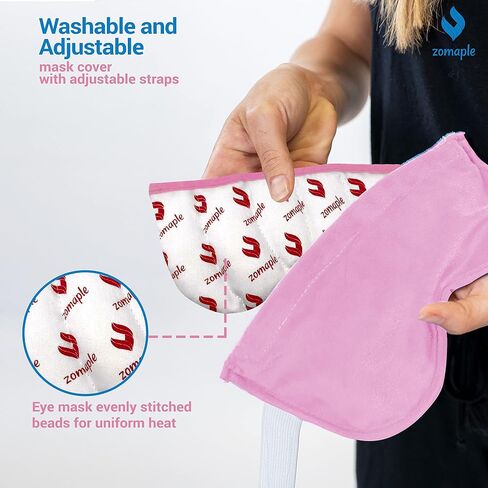 Zomaple Heated Eye Mask for Dry Eyes, Reusable Dry Eye Mask with Moist Heat Warming Compress, Soothing Eye Warm Compress for Dry Eyes Relief - Microwavable Eye mask for Dry Eyes, Stye and Blepharitis in Kuwait