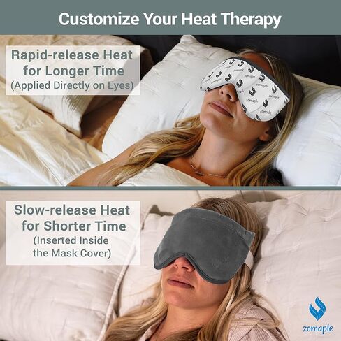 Zomaple Heated Eye Mask for Dry Eyes, Reusable Dry Eye Mask with Moist Heat Warming Compress, Soothing Eye Warm Compress for Dry Eyes Relief - Microwavable Eye mask for Dry Eyes, Stye and Blepharitis in Saudi Arabia