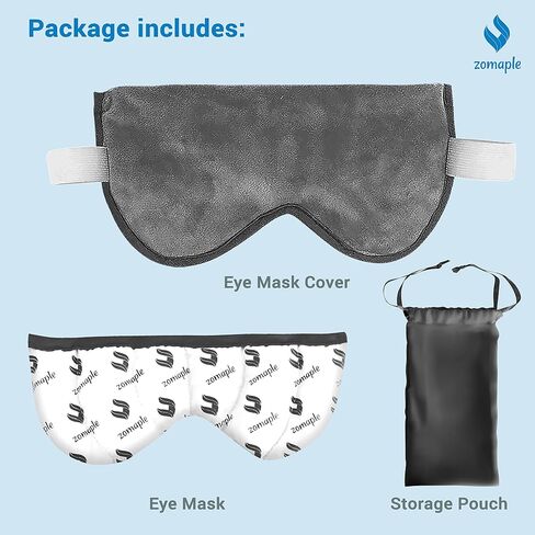 Zomaple Heated Eye Mask for Dry Eyes, Reusable Dry Eye Mask with Moist Heat Warming Compress, Soothing Eye Warm Compress for Dry Eyes Relief - Microwavable Eye mask for Dry Eyes, Stye and Blepharitis in Saudi Arabia