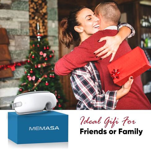 MEMASA Eye Massager, Gifts for Women, Bluetooth Music, Heated and Compression Eye Massage Mask for Relax Eye Strain, Dry Eyes and Improve Sleep, Ideal Gifts for Women/Men in Saudi Arabia