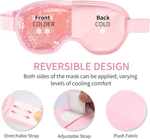 Cooling Eye Mask with Gel Bead, Reusable Cold Compress Ice Pack Sleeping Eye Cooling Pads for After Eyelid Surgery, Puffiness, Puffy Eyes, Headache, Migraine Relief(Blue) in Saudi Arabia