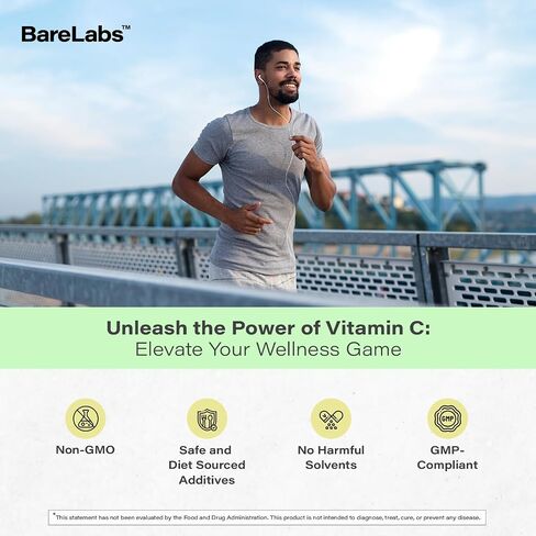 BareLabs 12-Hours Extended Release Vitamin C 1000 mg Supplement | Long-Acting | Supports Immune Health, Healthy Skin, Healthy Aging & gastric Distension | 120 Tablets Super C in Saudi Arabia