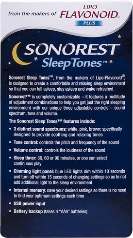 جهاز نغمات النوم من سونوريست، جهاز صوت لطنين الاذن، جهاز اخفاء لحلق الاذن، محمول للاستخدام المريح in Kuwait