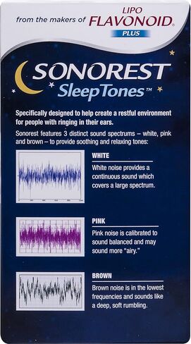 جهاز نغمات النوم من سونوريست، جهاز صوت لطنين الاذن، جهاز اخفاء لحلق الاذن، محمول للاستخدام المريح in Kuwait