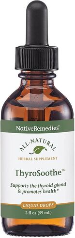 Native Remedies ThyroSoothe - All Natural Herbal Supplement Soothes The Thyroid Gland - Supports Systemic Balance in The Endocrine System and Thyroid Gland - 59 mL in Saudi Arabia