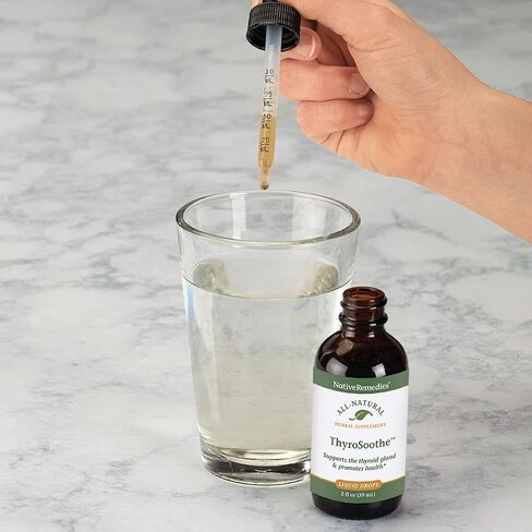 Native Remedies ThyroSoothe - All Natural Herbal Supplement Soothes The Thyroid Gland - Supports Systemic Balance in The Endocrine System and Thyroid Gland - 59 mL in Saudi Arabia