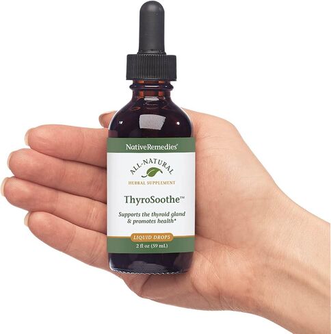 Native Remedies ThyroSoothe - All Natural Herbal Supplement Soothes The Thyroid Gland - Supports Systemic Balance in The Endocrine System and Thyroid Gland - 59 mL in Saudi Arabia