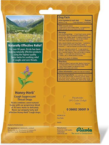 Ricola Honey Herb Throat Drop Pack of 3 in Saudi Arabia